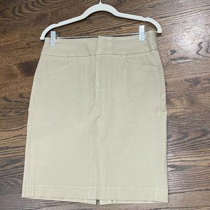 Banana Republic Khaki Trouser Pencil Skirt